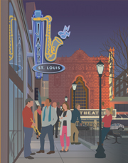 Jazz St. Louis Jazz St. Louis, illustration by Janet Muhm