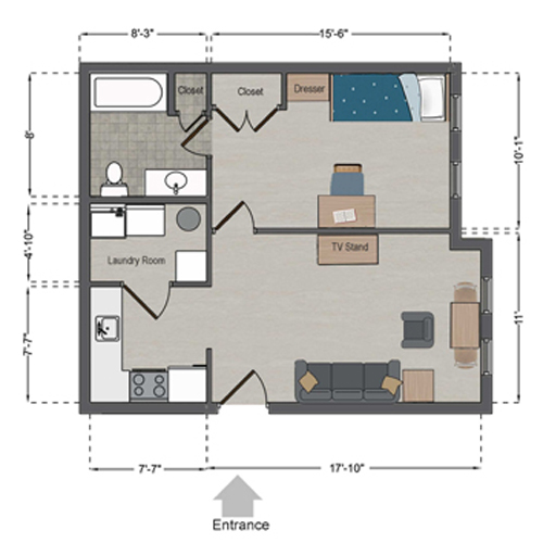 Village Apartments single floor plan Village Apartments single floor plan