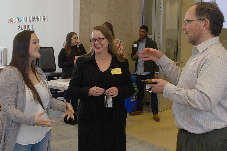 Lauren Herbig, the 2018-19 editor-in-chief of the ABA Journal of Labor & Employment Law, speaks with Prof. Marcia McCormick and Prof. Matt Bodie. Lauren Herbig, the 2018-19 editor-in-chief of the ABA Journal of Labor & Employment Law, speaks with Prof. Marcia McCormick and Prof. Matt Bodie.