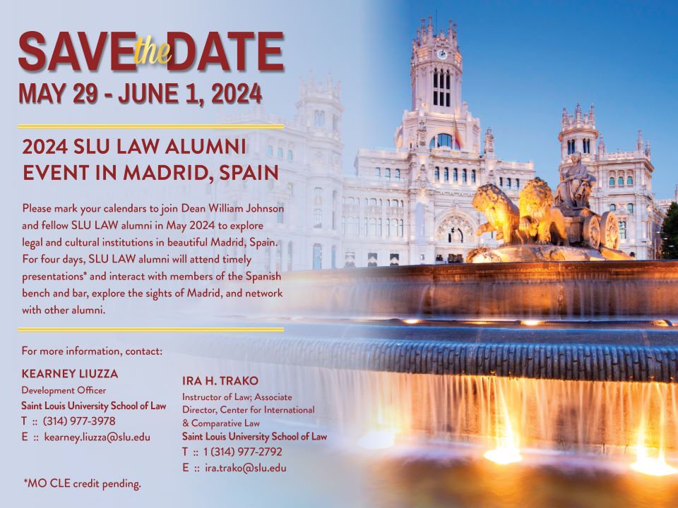 information about the 2024 Madrid alumni trip Save the Date for the 2024 Madrid Alumni Trip
