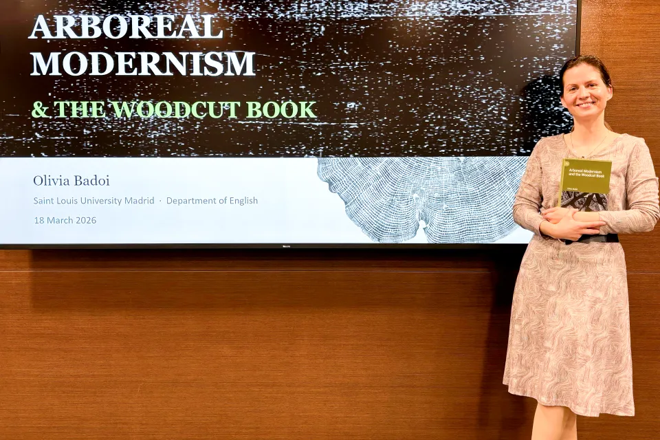 SLU-Madrid's Olivia Badoi Presents New Book on the Woodcut Book Tradition