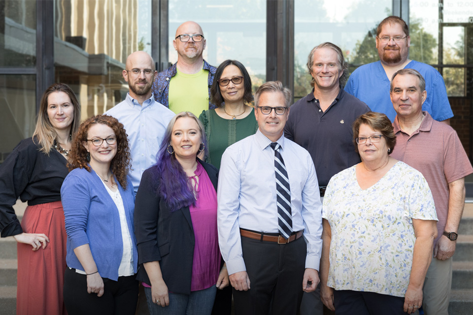 2024 - 2025 CASE Faculty standing on the steps of the Learning Resource Building at Saint Louis University School of Medicine 2024 - 2025 CASE Faculty standing on the steps of the Learning Resource Building at Saint Louis University School of Medicine