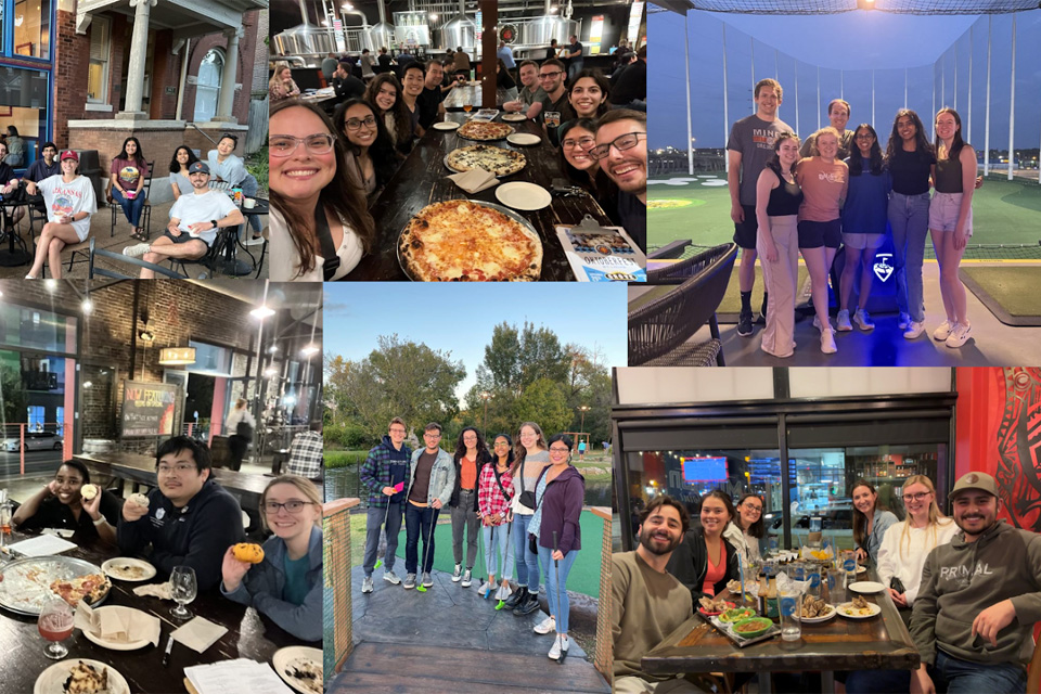 A photo collage of different students doing lesiurely activities with their learning communuity pods A photo collage of different students doing lesiurely activities with their learning communuity pods