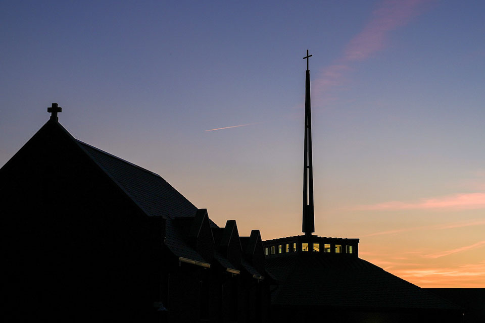 SLU Jesuit Center Exterior of SLU Jesuit Center at sunset