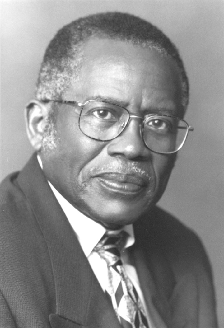 Fred D. Gray A black and white photographic portrait of Civil Rights attorney Fred D. Gray