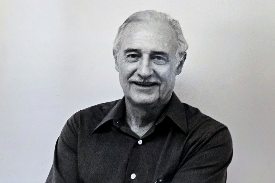 A man in black and white