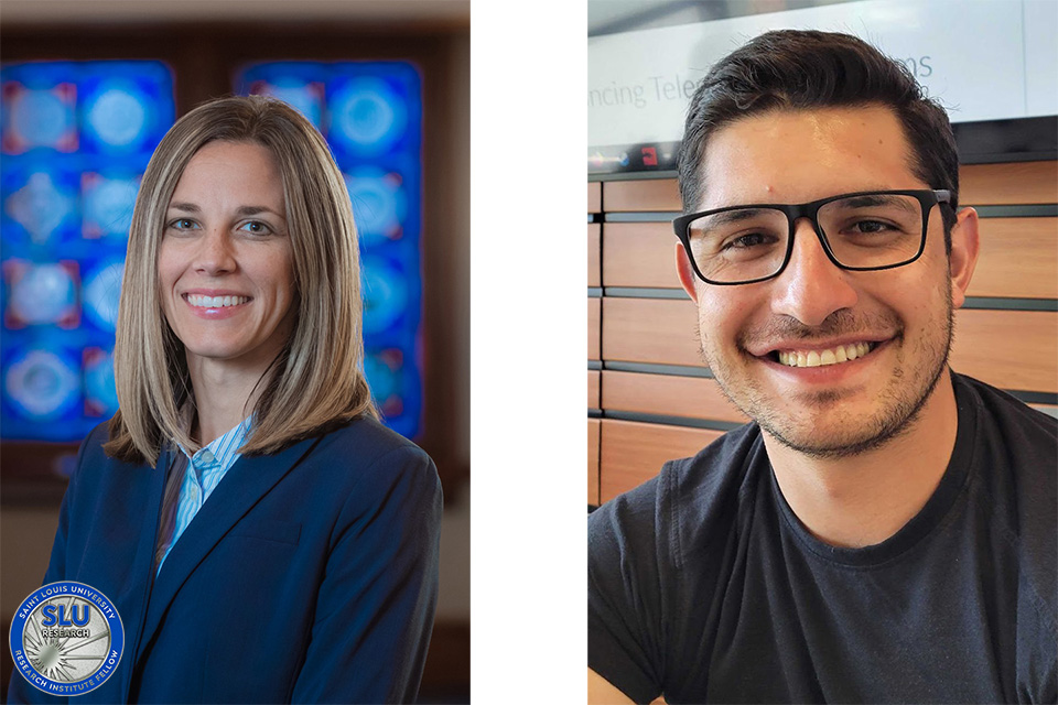 Jenna Gorlewicz, Ph.D. and Nicolas Prudencio Jenna Gorlewicz, Ph.D. and Nicolas Prudencio side by side headshots