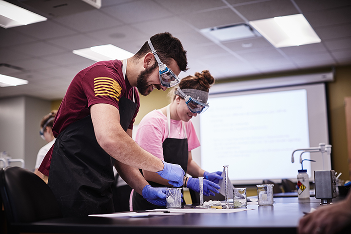 Chem Lab Students working in a Chemistry lab