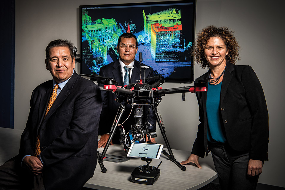 GeoSLU researchers Three researchers from the SLU Geospatial Institute